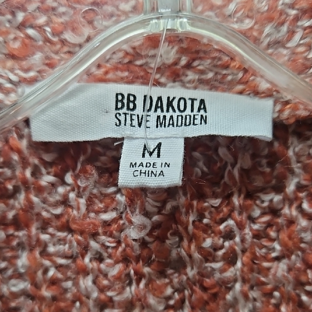 BB Dakota Steve Madden Textured Open Front Cardigan Chunky Knit New - Picture 5 of 9